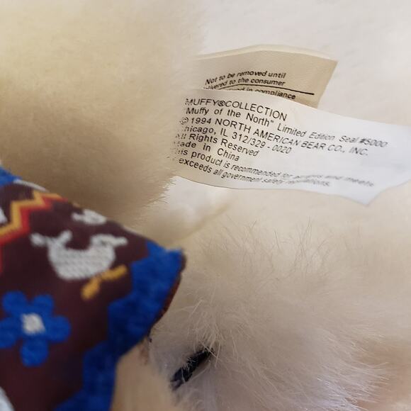 Limited Edition Vintage Muffy VanderBear Seal #5000 1994 w Stand - Picture 9 of 9